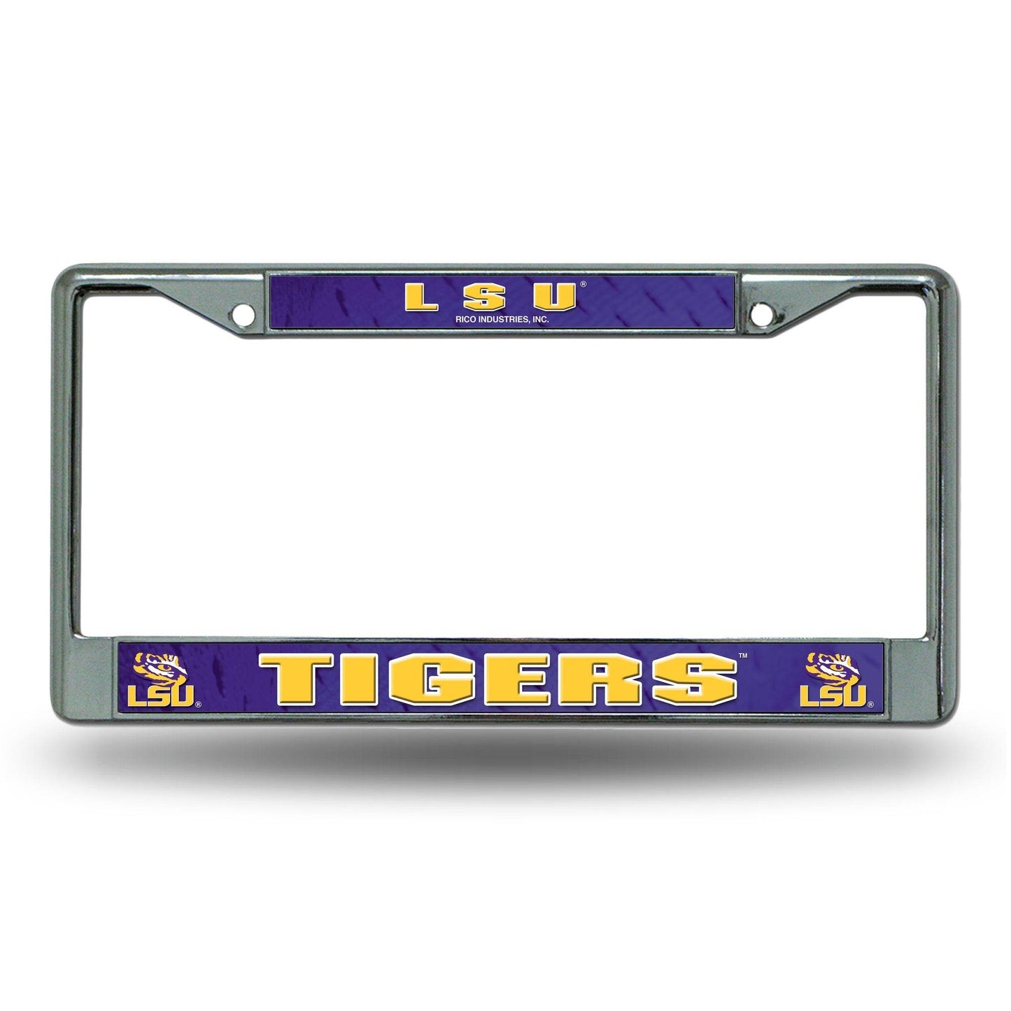 LSU Tigers License Plate Frame Chrome With Printed Insert - ToylandEU