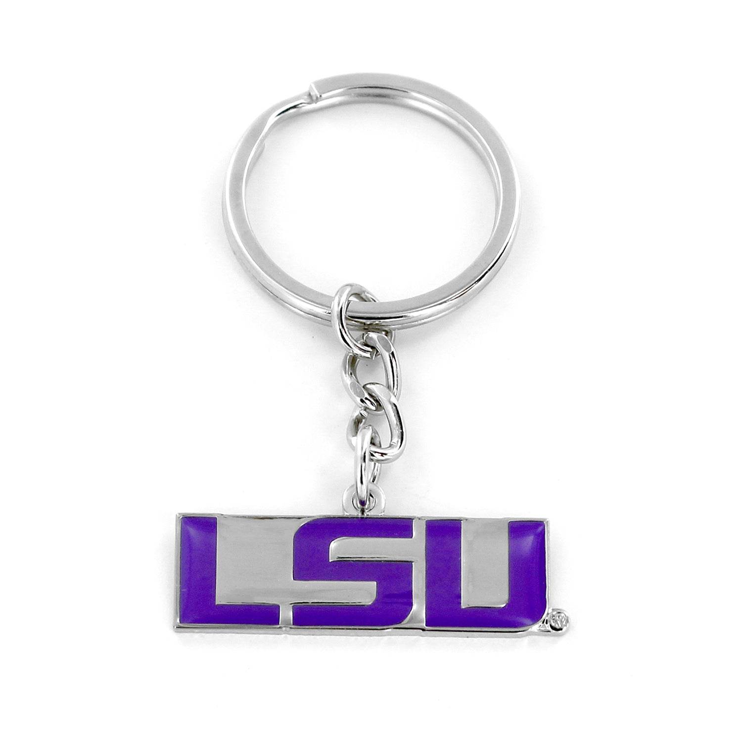 LSU Tigers Logo Keychain Durable Metal With Detachable Ring - ToylandEU