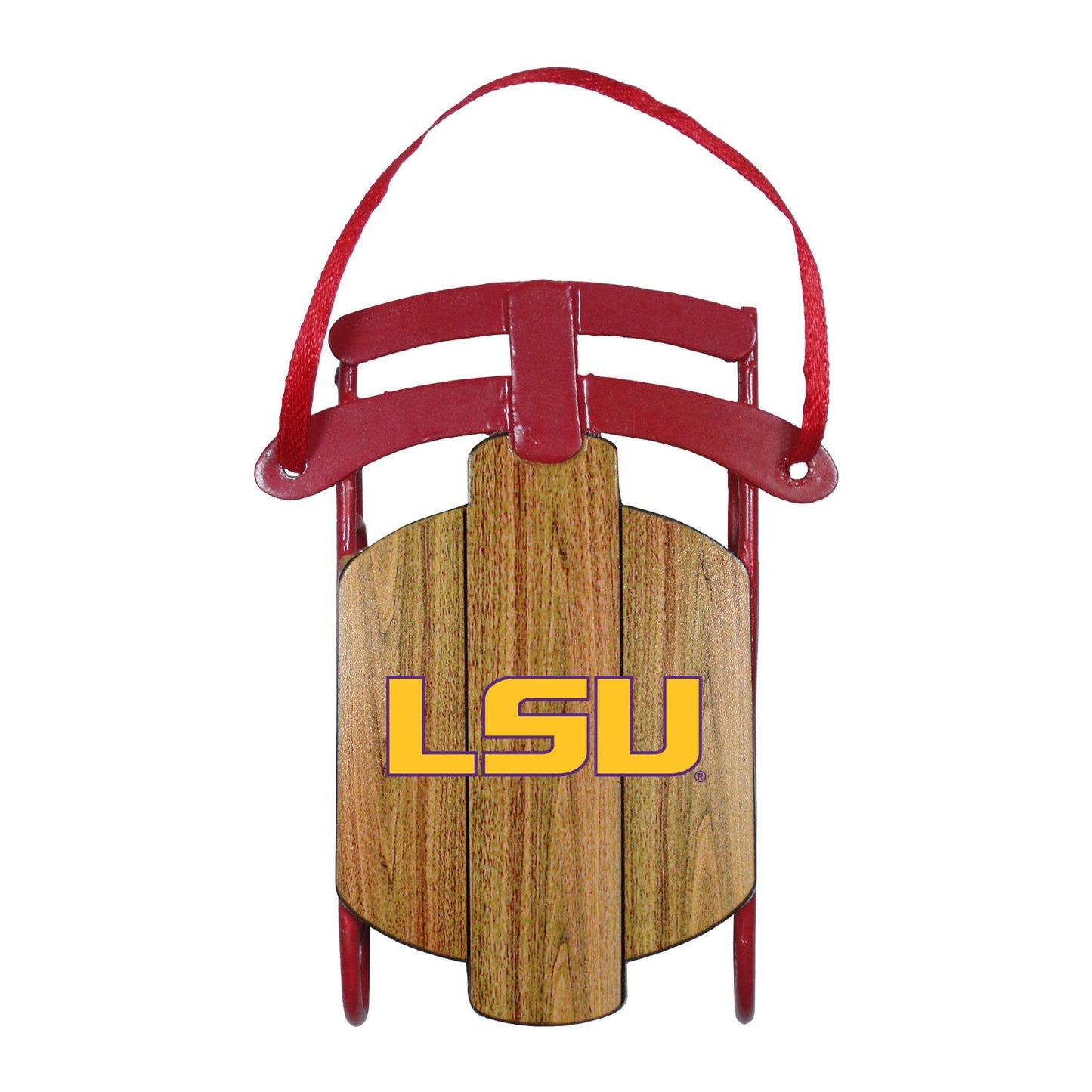 LSU Tigers Metal Sled Ornament for Christmas Tree Decor - ToylandEU