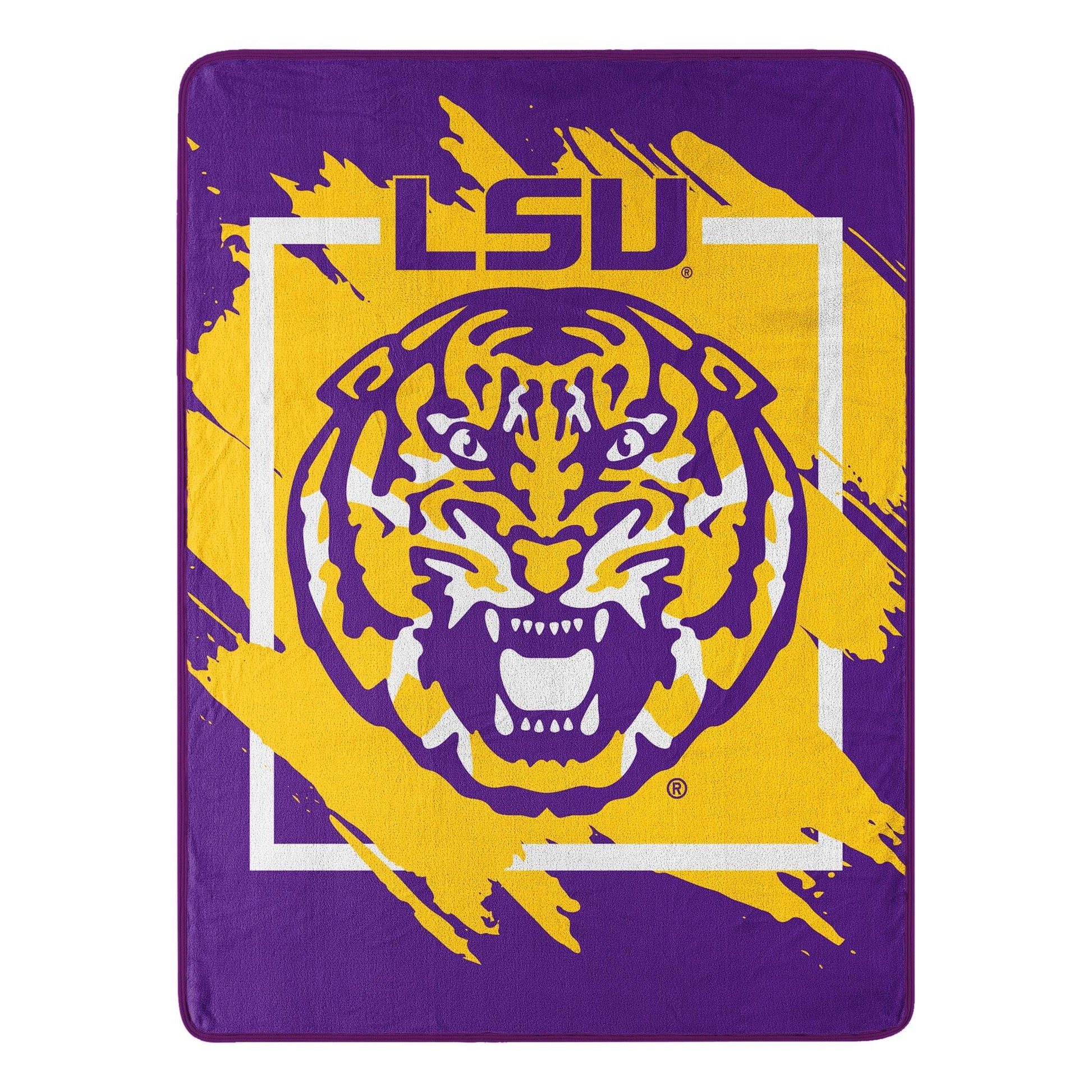 LSU Tigers Micro Raschel Blanket 46x60 Dimensional Design - ToylandEU