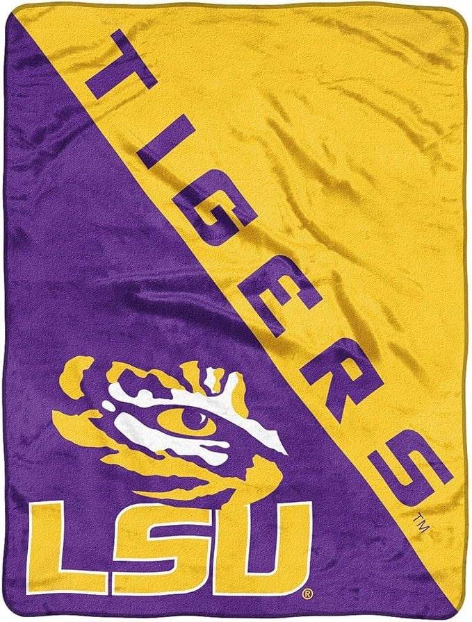 LSU Tigers Micro Raschel Blanket 46x60 Halftone Design - ToylandEU