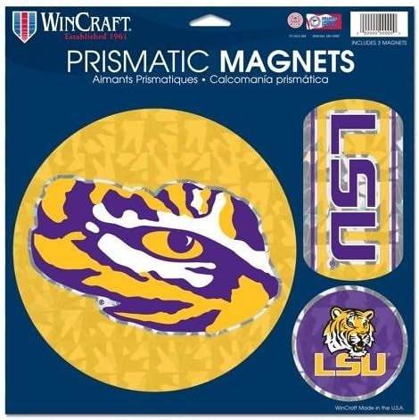LSU Tigers Prismatic Magnets 11x11 Sheet Weather Resistant - ToylandEU