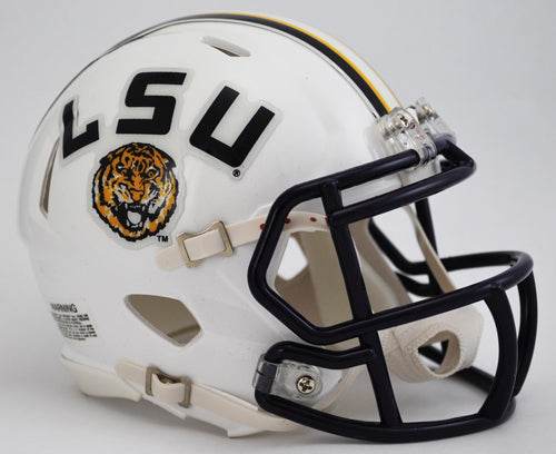 LSU Tigers Riddell Mini Speed Helmet White Alternate - ToylandEU