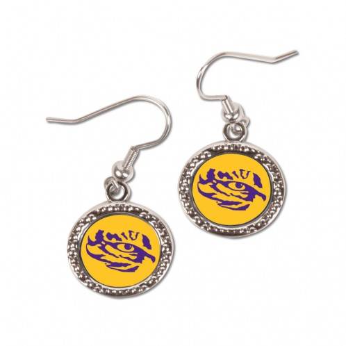 LSU Tigers Round Style Earrings Special Order Licensed - ToylandEU