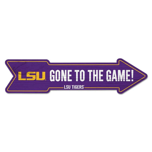  LSU Tigers Sign 6x24 Wood Arrow Outdoor Yard Decor -  ToylandEU™