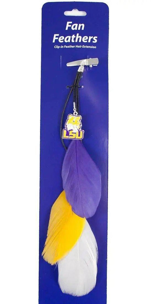  LSU Tigers Team Color Feather Hair Clip CO -  ToylandEU™