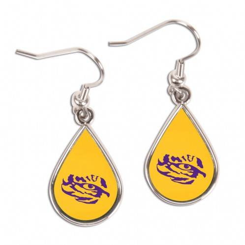 LSU Tigers Tear Drop Earrings Style Special Order Licensed - ToylandEU