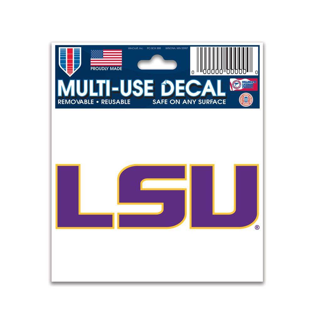 LSU Tigers Vinyl Decal 3x4 Outdoor Multi Use Sticker - ToylandEU