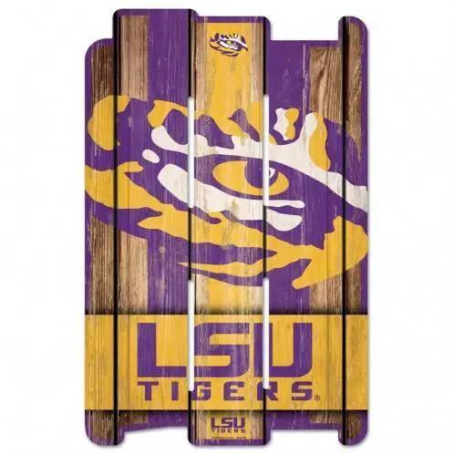  LSU Tigers Wood Fence Sign 11x17 Retro Whitewashed USA Made -  ToylandEU™