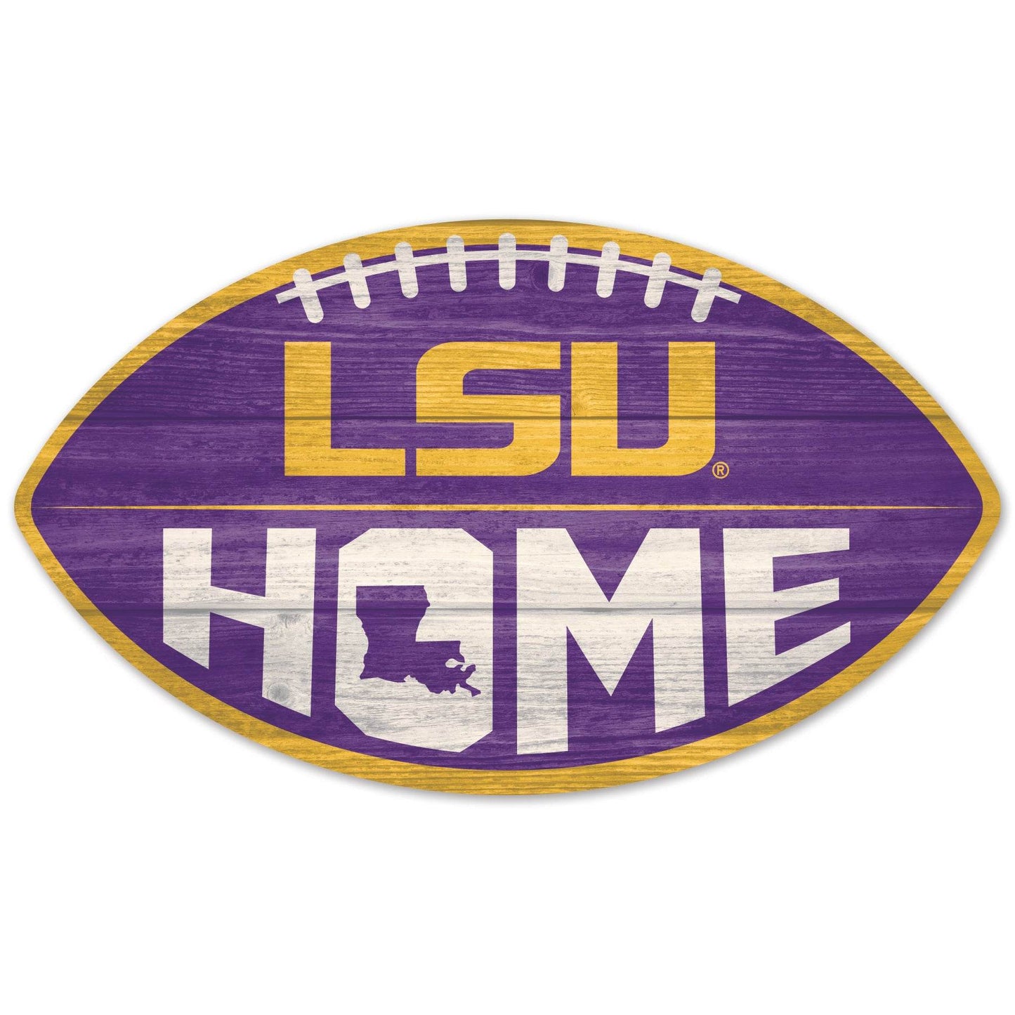 LSU Tigers Wood Football Sign Home Decor College Gift - ToylandEU