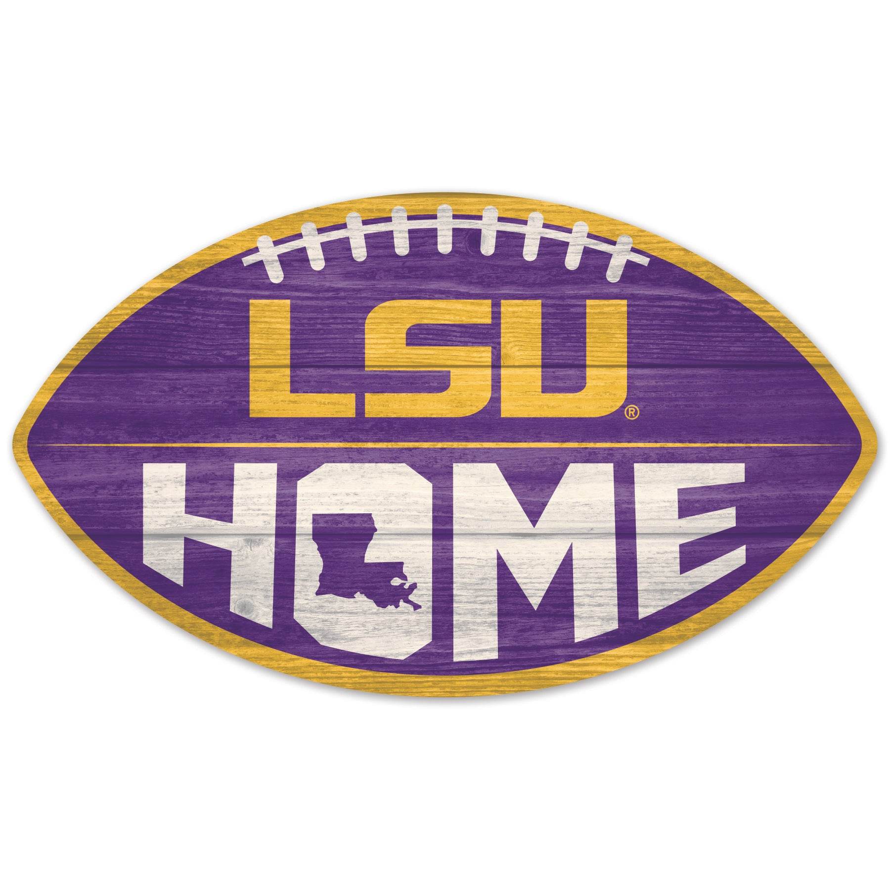 LSU Tigers Wood Football Sign Home Decor College Gift - ToylandEU