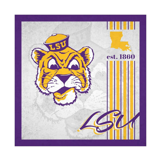  LSU Tigers Wood Sign 10x10 Album Design Wall Decor For Fans -  ToylandEU™