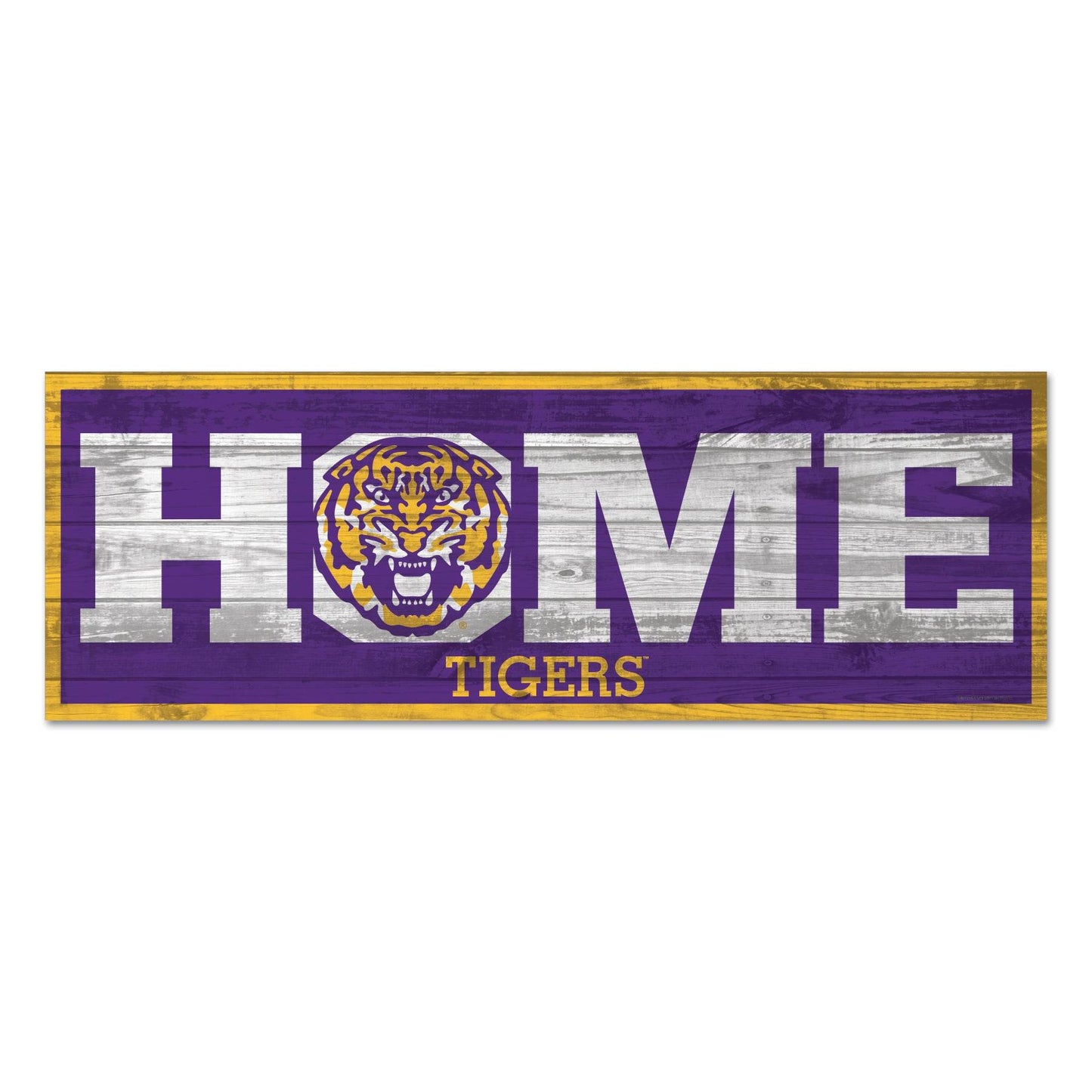 LSU Tigers Wood Sign 8x23 Home Decor Wall Art Indoor - ToylandEU