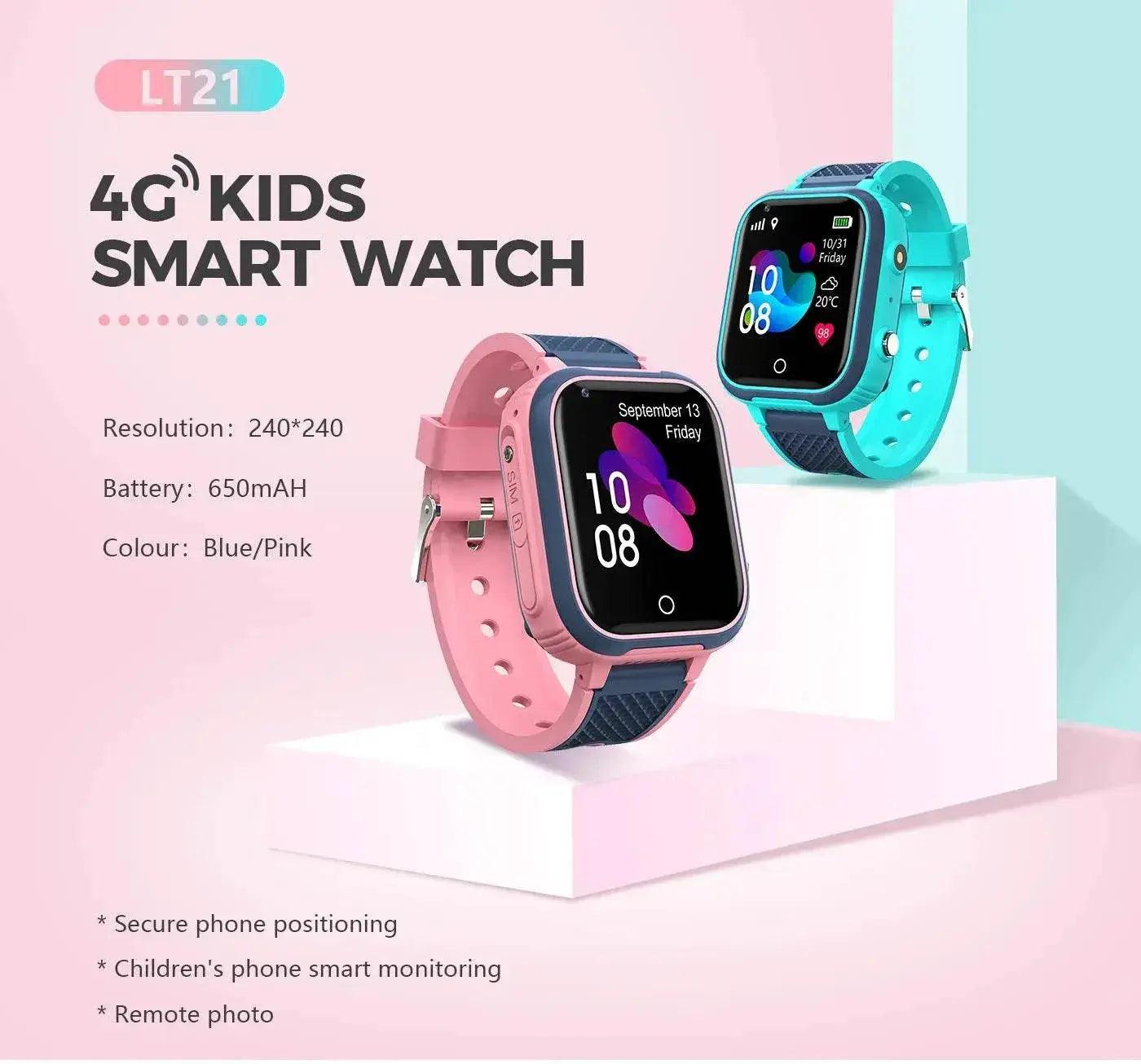  LT21 4G Smart Watch Kids GPS WIFI Video Call Waterproof -  ToylandEU™