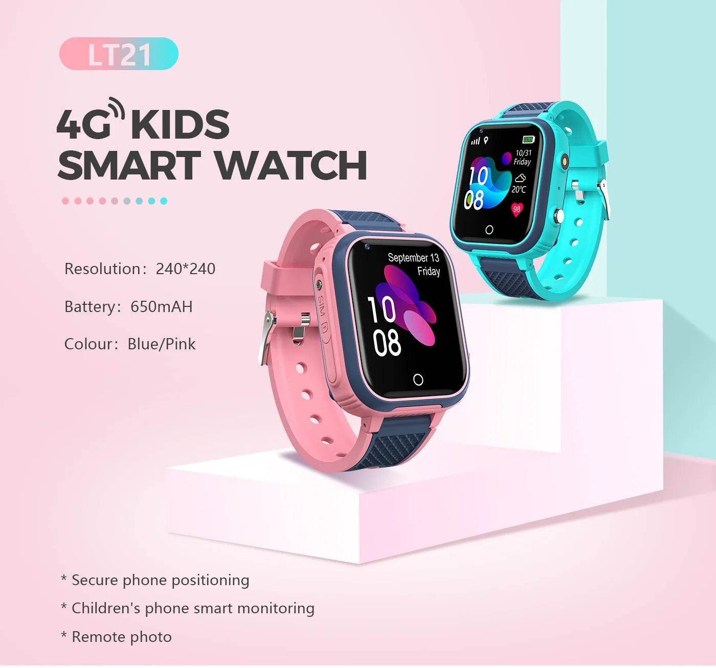 LT21 4G Smart Watch Kids GPS WIFI Video Call Waterproof - ToylandEU