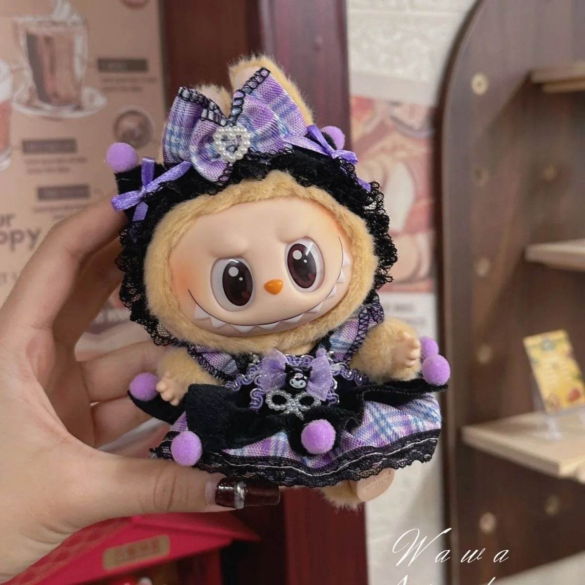 Labubu Clothes Outfit Accessories for 17cm Labubu V2 V1 Idol Doll Fashion Cute Striped Cosplay Dress - ToylandEU