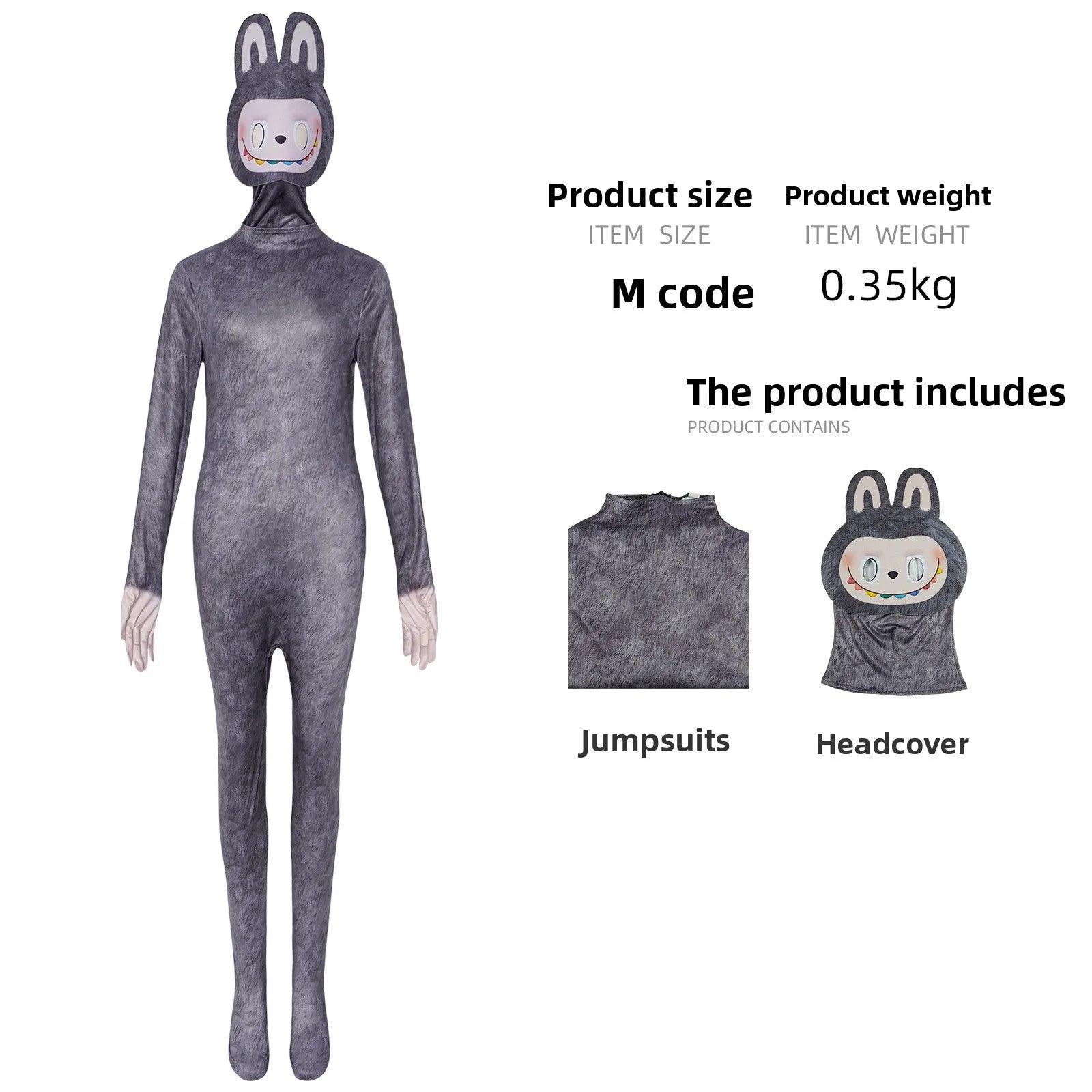 Labubu Costume | Cosplay Jumpsuit & Mask | Toylandeu™