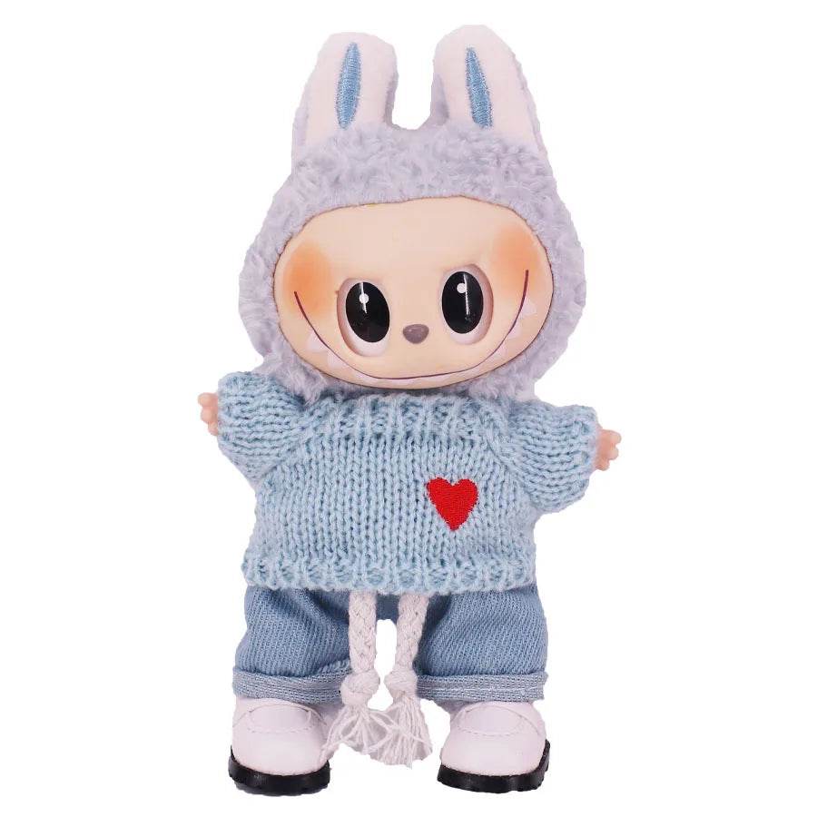 Labubu Doll Clothes Accessory Sweater Denim Shorts Set Dress Up - ToylandEU