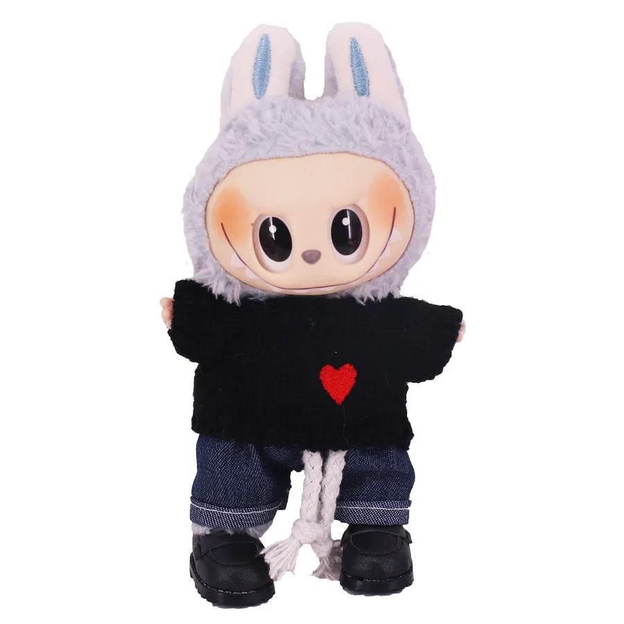 Labubu Doll Clothes Accessory Sweater Denim Shorts Set Dress Up - ToylandEU