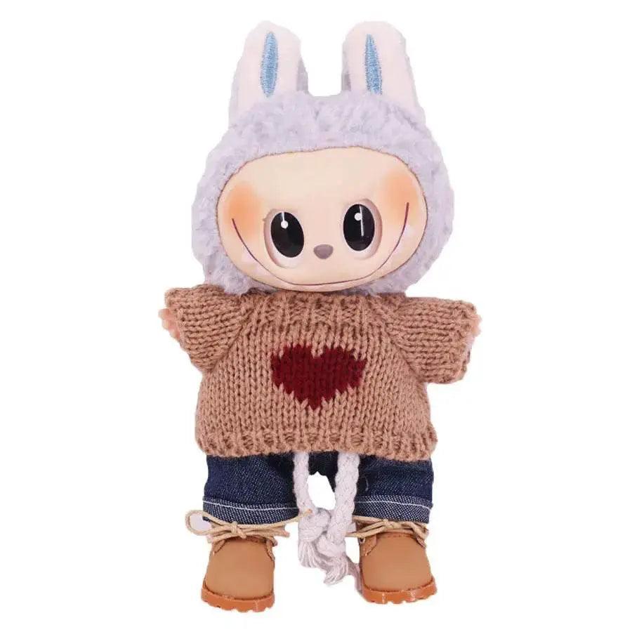  Labubu Doll Clothes Accessory Sweater and Denim Shorts Set -  ToylandEU™