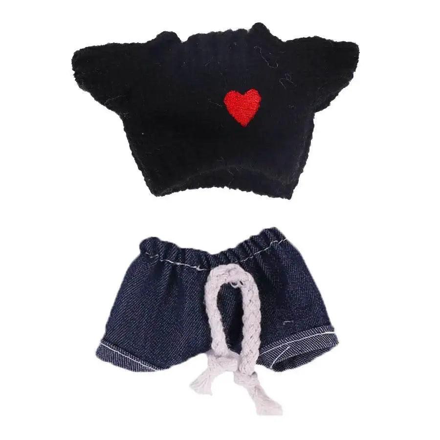  Labubu Doll Clothes Accessory Sweater and Denim Shorts Set -  ToylandEU™