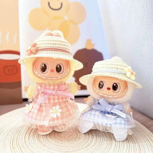  Labubu Doll Clothes Daisy Plaid Skirt Cute for 15 to 17 cm Labubu I II Idol Dolls Accessories for Sitting Party and DIY Gifts -  ToylandEU™