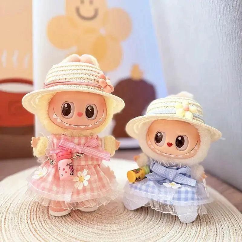  Labubu Doll Clothes Daisy Plaid Skirt Cute for 15 to 17 cm Labubu I II Idol Dolls Accessories for Sitting Party and DIY Gifts -  ToylandEU™