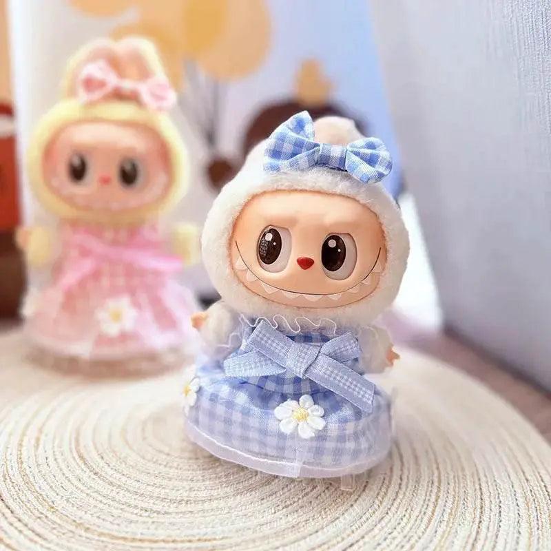  Labubu Doll Clothes Daisy Plaid Skirt Cute for 15 to 17 cm Labubu I II Idol Dolls Accessories for Sitting Party and DIY Gifts -  ToylandEU™