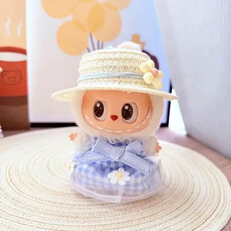  Labubu Doll Clothes Daisy Plaid Skirt Cute for 15 to 17 cm Labubu I II Idol Dolls Accessories for Sitting Party and DIY Gifts -  ToylandEU™