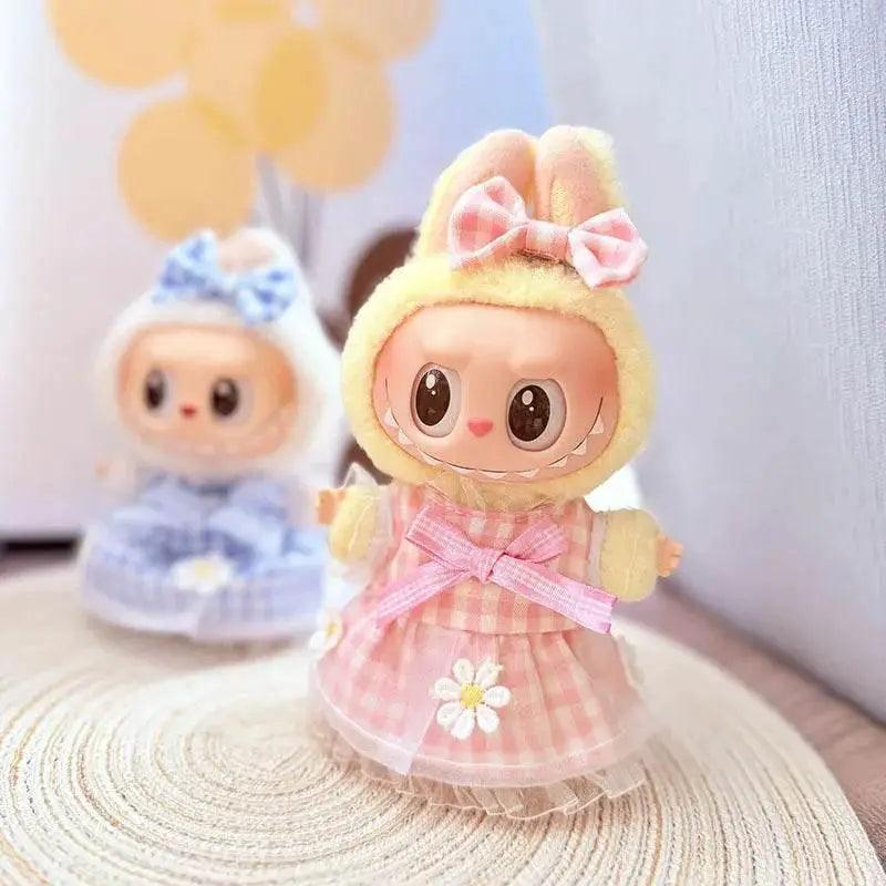  Labubu Doll Clothes Daisy Plaid Skirt Cute for 15 to 17 cm Labubu I II Idol Dolls Accessories for Sitting Party and DIY Gifts -  ToylandEU™