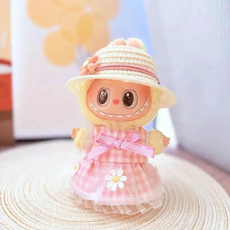  Labubu Doll Clothes Daisy Plaid Skirt Cute for 15 to 17 cm Labubu I II Idol Dolls Accessories for Sitting Party and DIY Gifts -  ToylandEU™