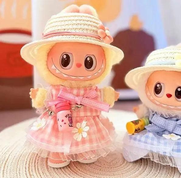  Labubu Doll Clothes Daisy Plaid Skirt Cute for 15 to 17 cm Labubu I II Idol Dolls Accessories for Sitting Party and DIY Gifts -  ToylandEU™