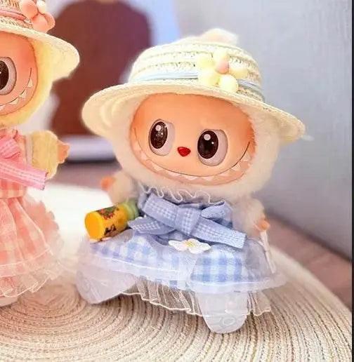  Labubu Doll Clothes Daisy Plaid Skirt Cute for 15 to 17 cm Labubu I II Idol Dolls Accessories for Sitting Party and DIY Gifts -  ToylandEU™