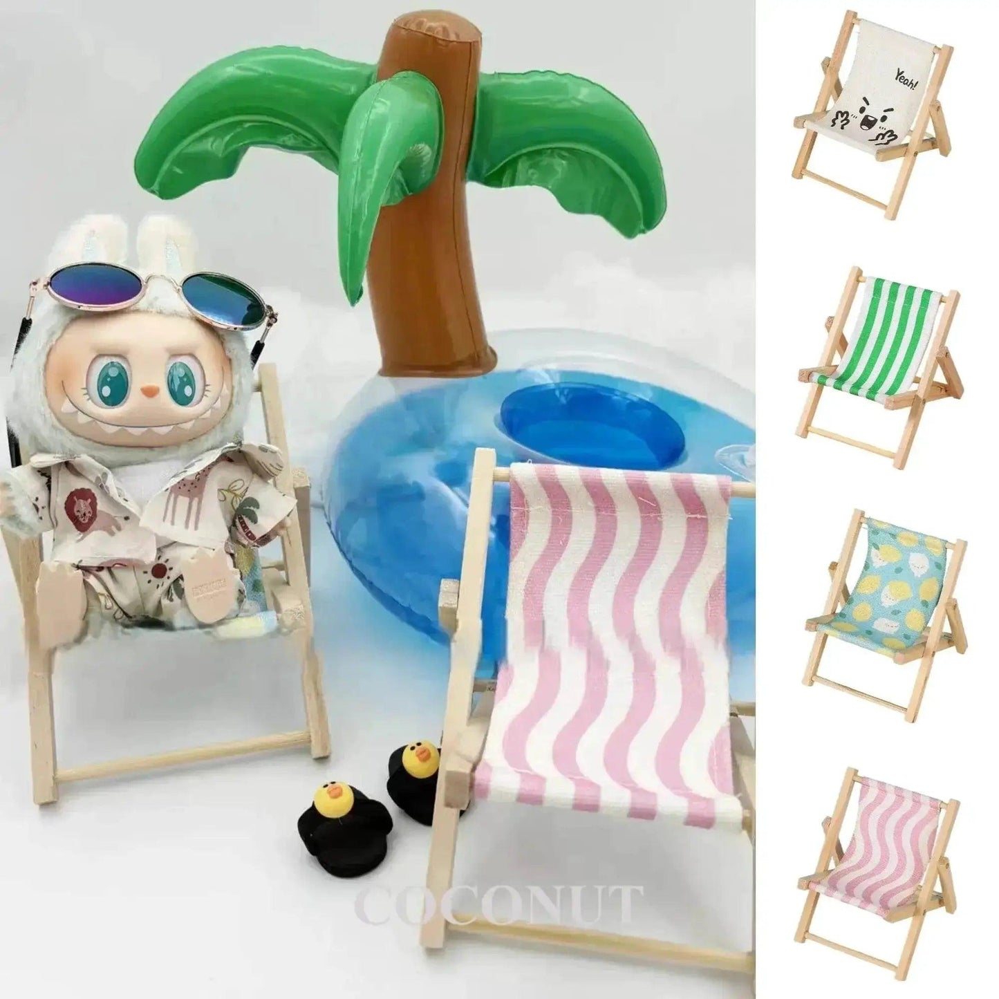  Labubu Outfit: Sunny Beach Chair for 17cm Dolls -  ToylandEU™