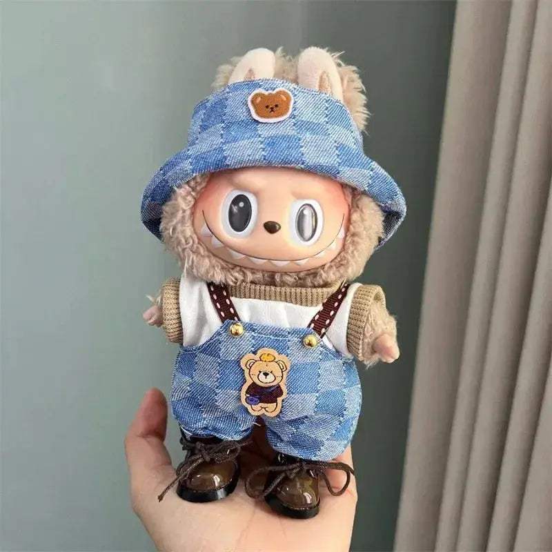  Labubu Plush Doll Clothes Overalls Set Gift Deluxe -  ToylandEU™