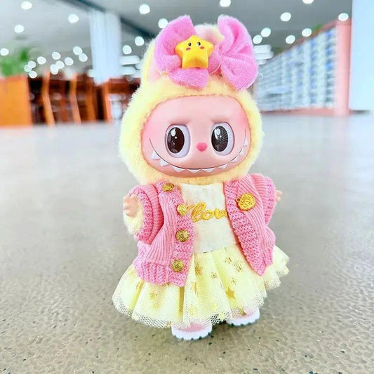  Labubu Plush Doll Clothes Set 17cm Cute Macaron Outfit -  ToylandEU™
