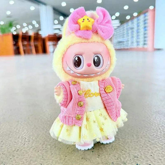  Labubu Plush Doll Clothes Set 17cm Cute Macaron Outfit -  ToylandEU™