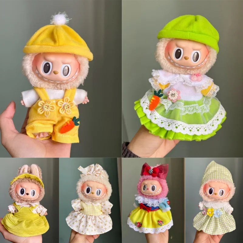 Labubu Soft Cotton Doll Clothes Set For 17cm Cosplay Dress - ToylandEU