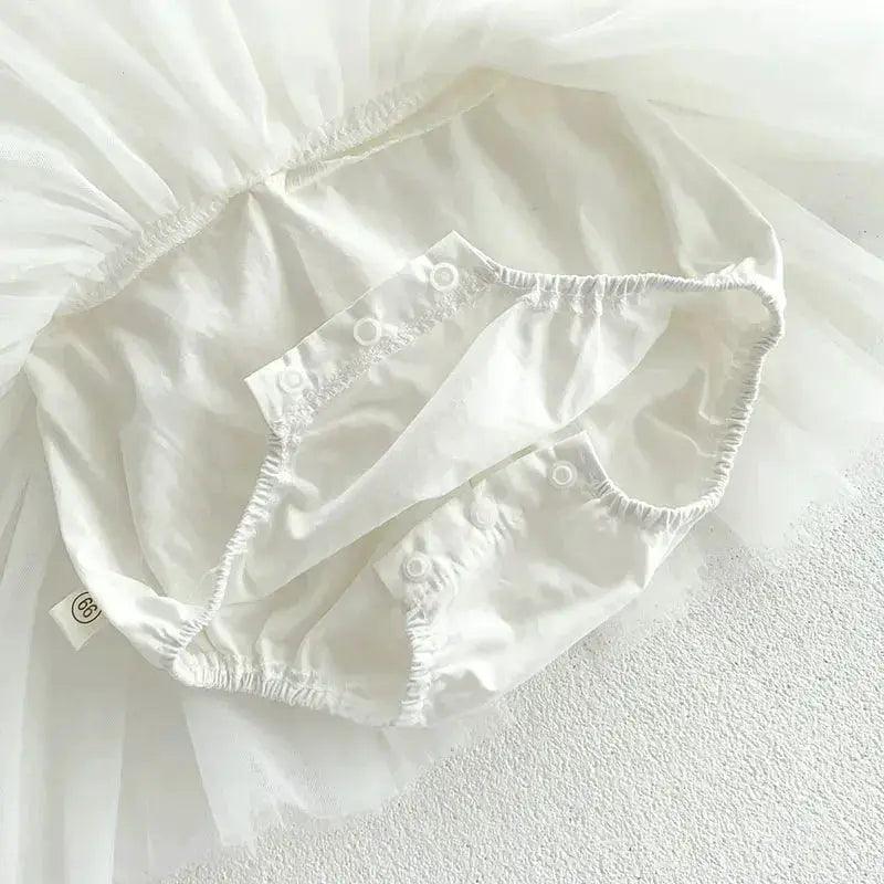  Lace Sleeveless Baby Girl Dress Mesh Bodice Cotton Comfort -  ToylandEU™