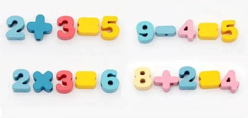  Kids Montessori Wooden Lacing Toy Bead Set For Children Cartoon Animals Fruit Letters Threading -  ToylandEU™