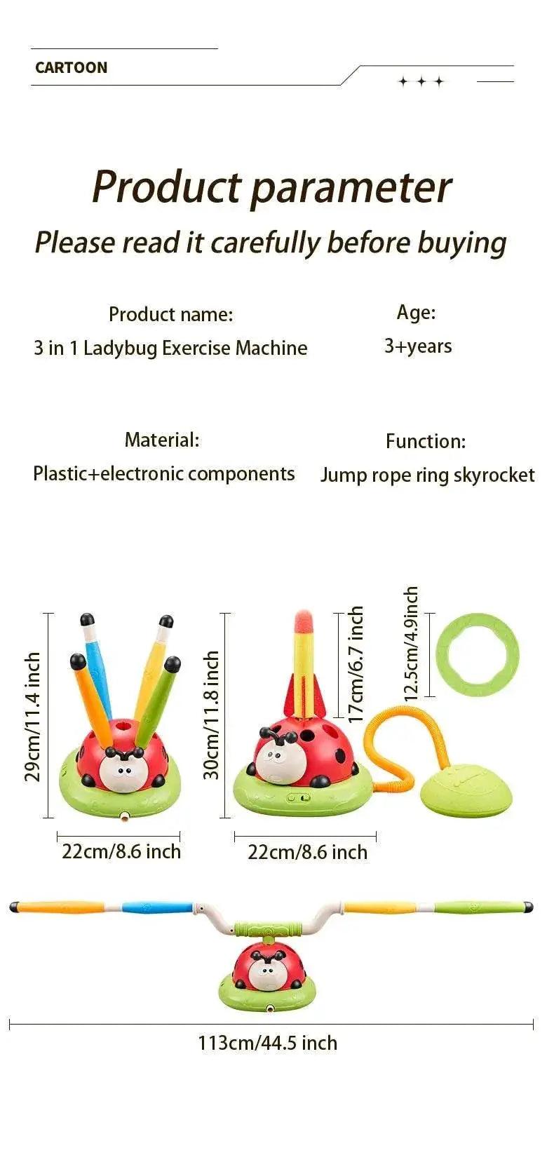  Ladybug Sport Entertainment Game Toy Multifunction Rope Skipping -  ToylandEU™
