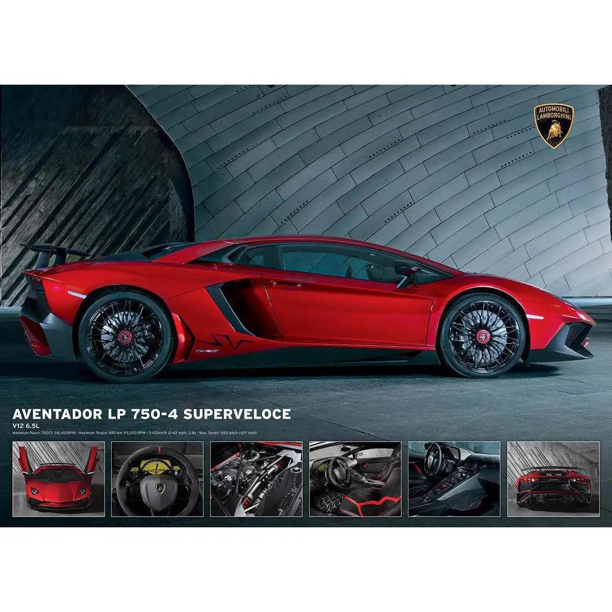 Lamborghini Aventador 1000 Piece Jigsaw Puzzle Officially Licensed - ToylandEU