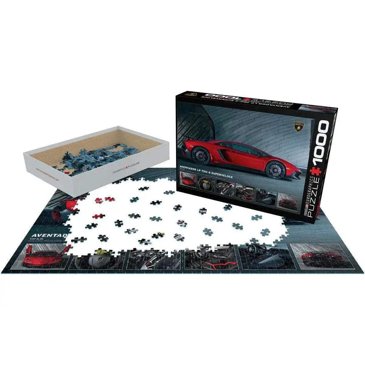Lamborghini Aventador 1000 Piece Jigsaw Puzzle Officially Licensed - ToylandEU