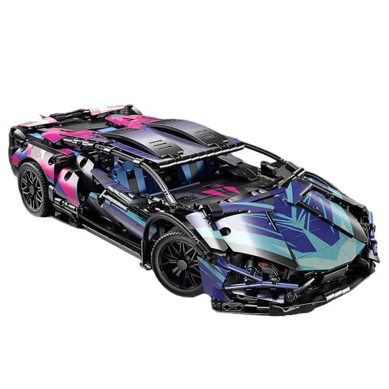 Boys Lamborghini sports car mechanical group building block toy compatible with Lego particle car model Christmas birthday gift - ToylandEU