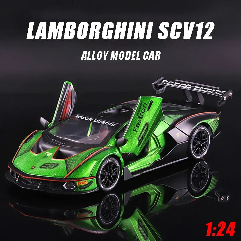 Lamborghini Essenza SCV12 1 24 Scale Diecast Alloy Model Car With Sound Light - ToylandEU