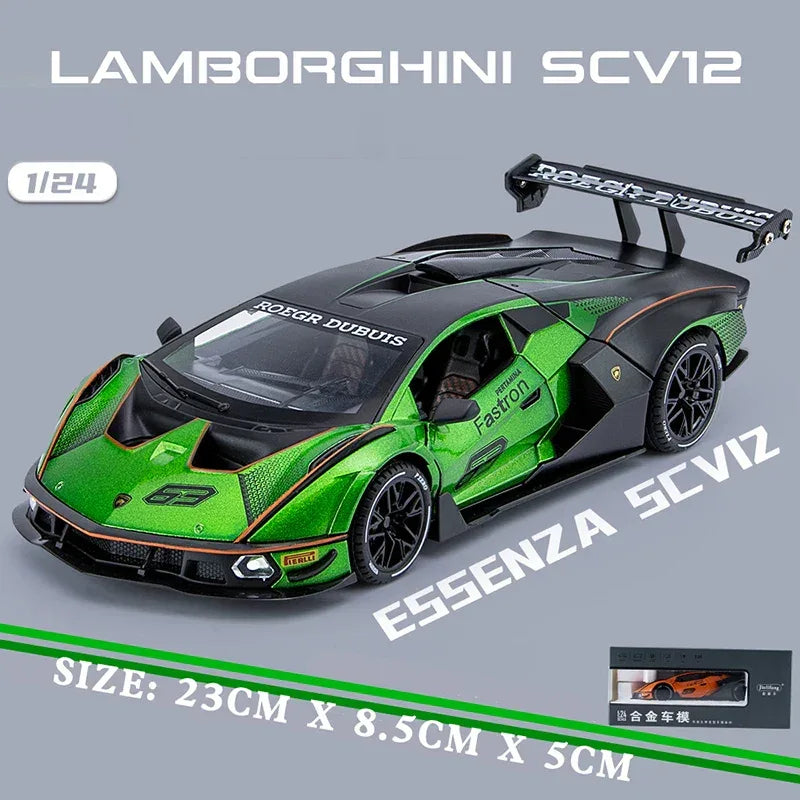 Lamborghini Essenza SCV12 1 24 Scale Diecast Alloy Model Car With Sound Light - ToylandEU
