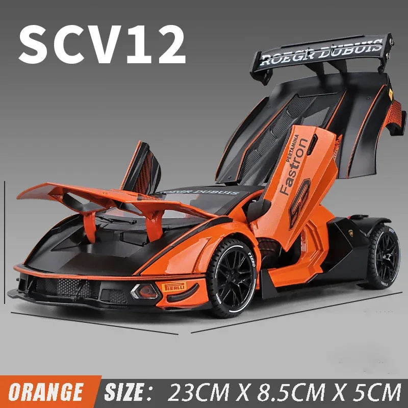 Lamborghini Essenza SCV12 1 24 Scale Diecast Alloy Model Car With Sound Light - ToylandEU