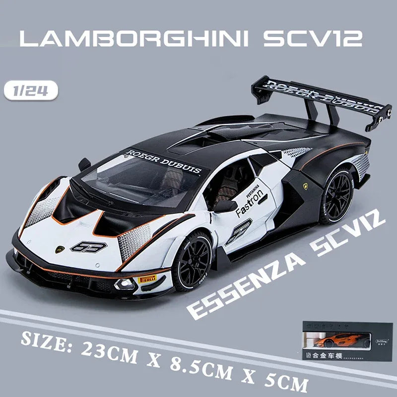Lamborghini Essenza SCV12 1 24 Scale Diecast Alloy Model Car With Sound Light - ToylandEU