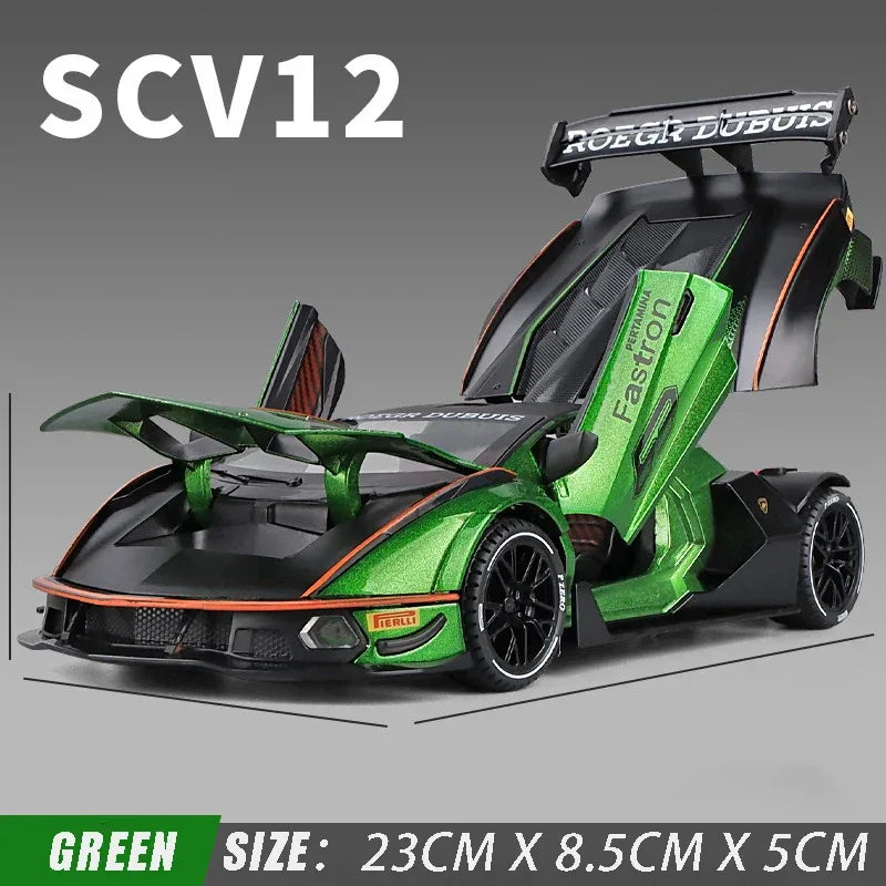 Lamborghini Essenza SCV12 1 24 Scale Diecast Alloy Model Car With Sound Light - ToylandEU
