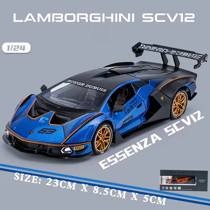 Lamborghini Essenza SCV12 1 24 Scale Diecast Alloy Model Car With Sound Light - ToylandEU